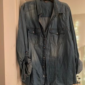 Jean button down